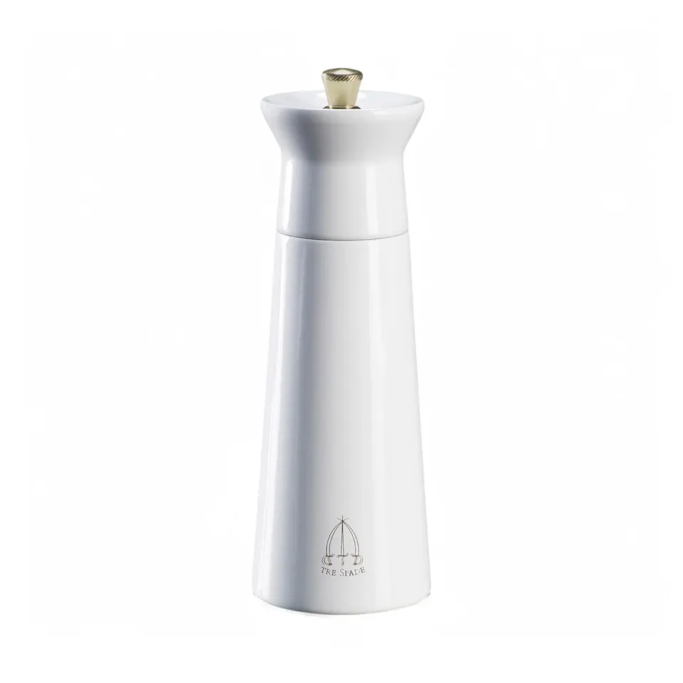 Trespade Nabucco 15 saltkvern hvit blank 15 cm
