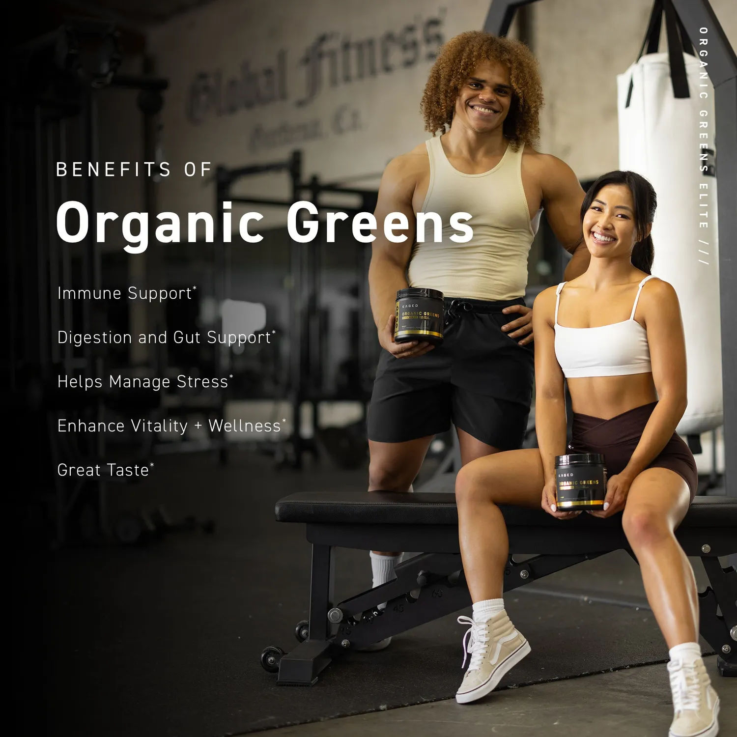 Kaged Organic Greens Elite superfood bær 30 porsjoner