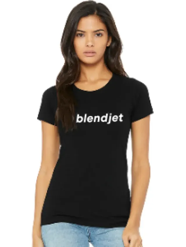 BlendJet Horizontal Logo t-skjorte dame svart bomull