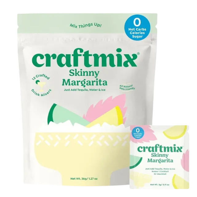 Craftmix Skinny Margarita drinkmiks 12-pakning sukkerfri