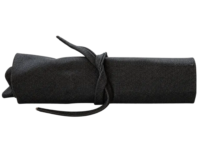 Trespade knivmappe denim knivrull til kokkekniver