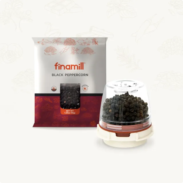 FinaMill sort pepper hel pepperkorn til Pepper Pod