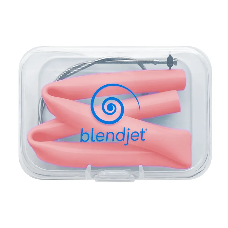 BlendJet gjenbrukbart sugerør silikon med etui