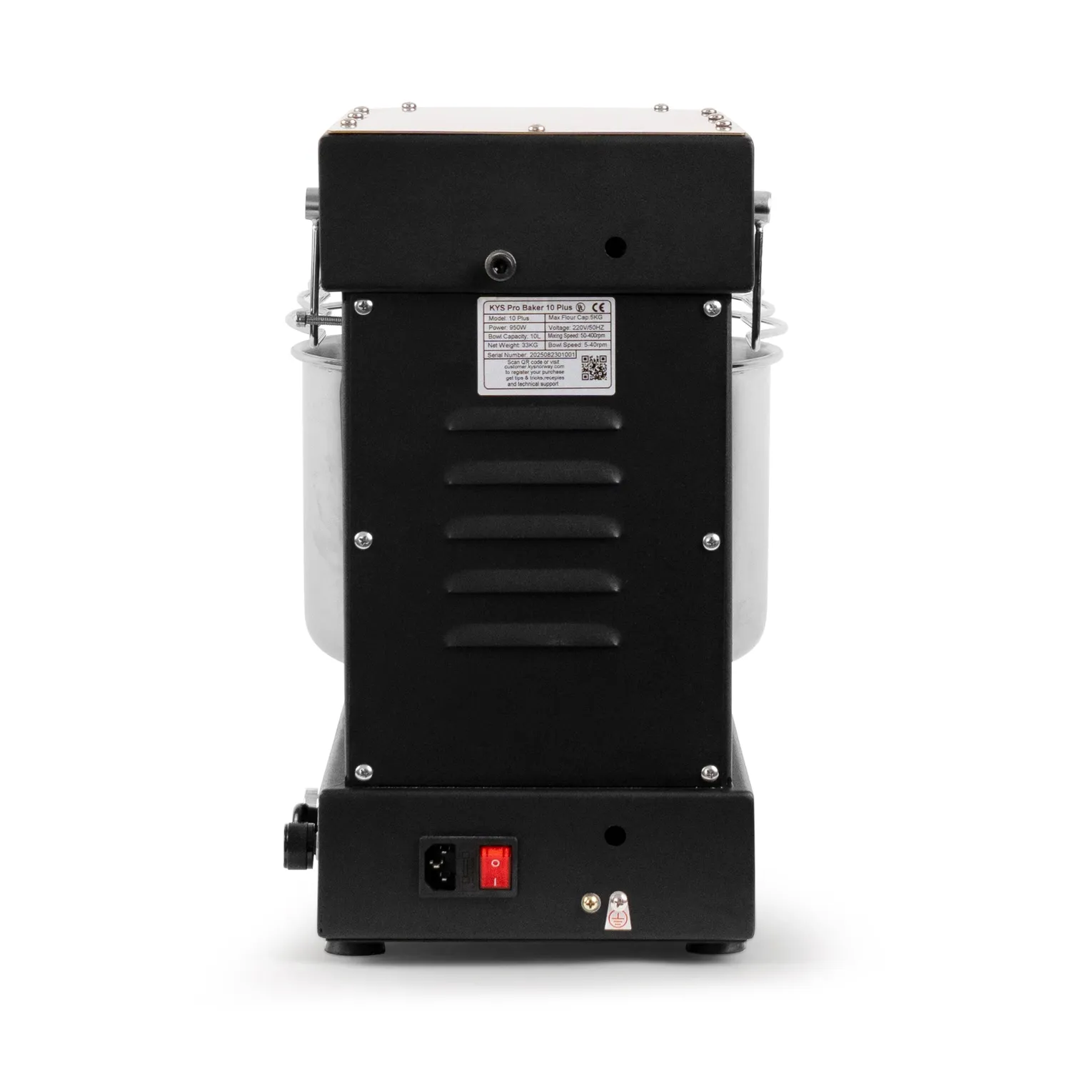 KYS Pro Baker 10 Plus eltemaskin svart 220V 10 liter