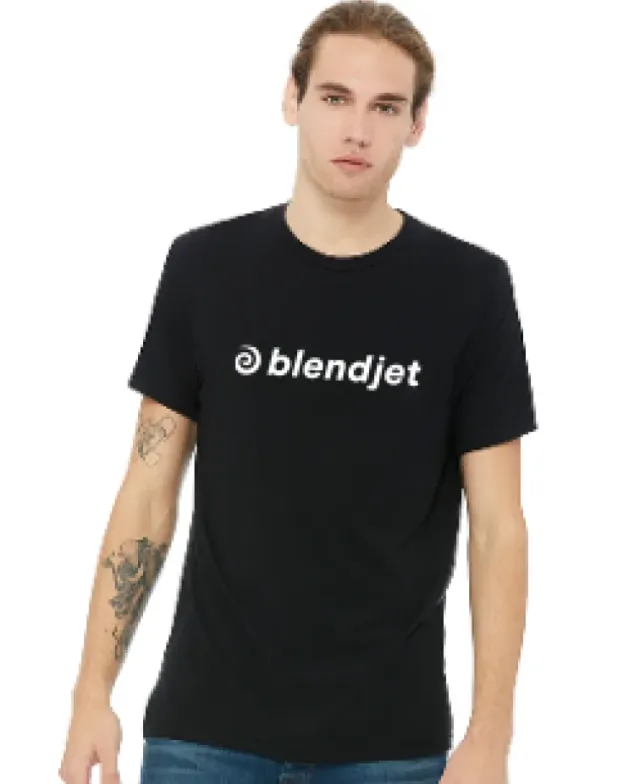 BlendJet Logo t-skjorte svart bomull unisex