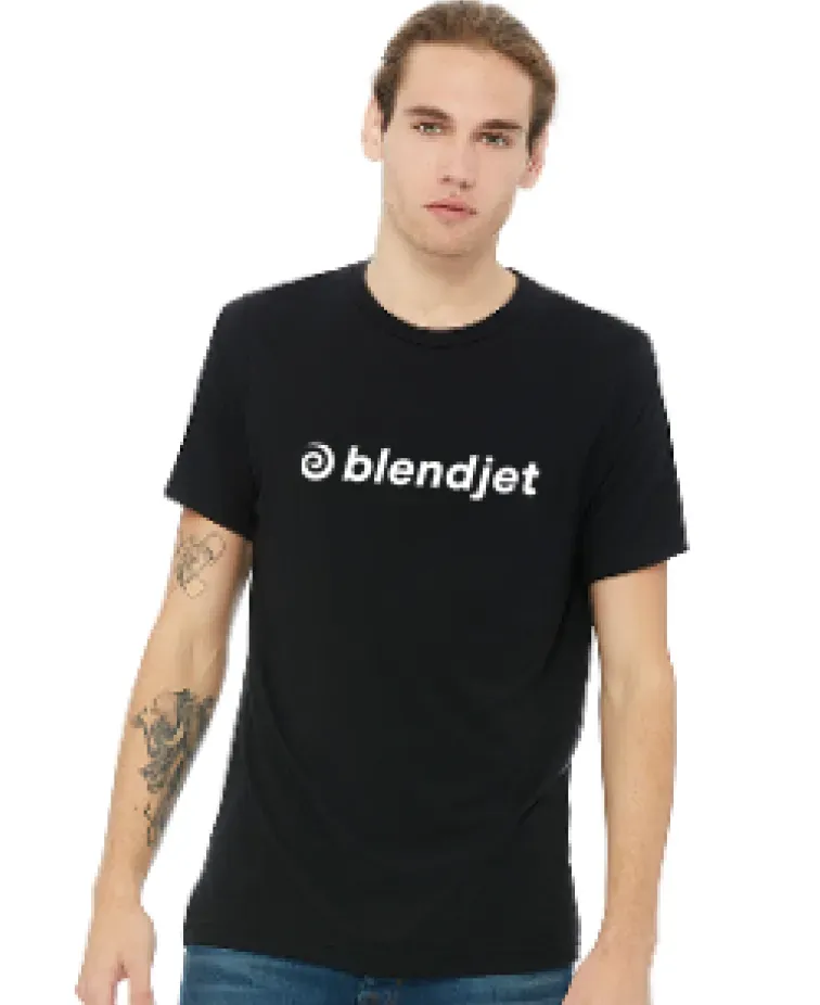 BlendJet Logo t-skjorte svart bomull unisex