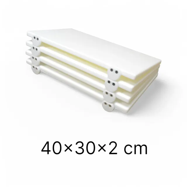 Trespade skjærebrett plast 40x30x2 cm hvitt sklisikkert