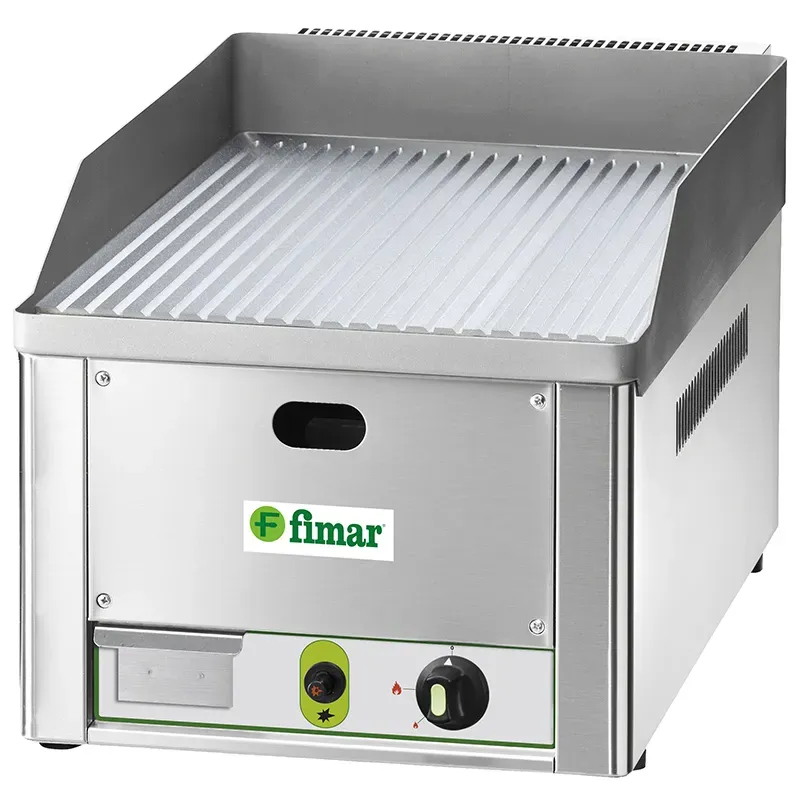 Fimar FRY1RMC stekeplate gass ribbet krom