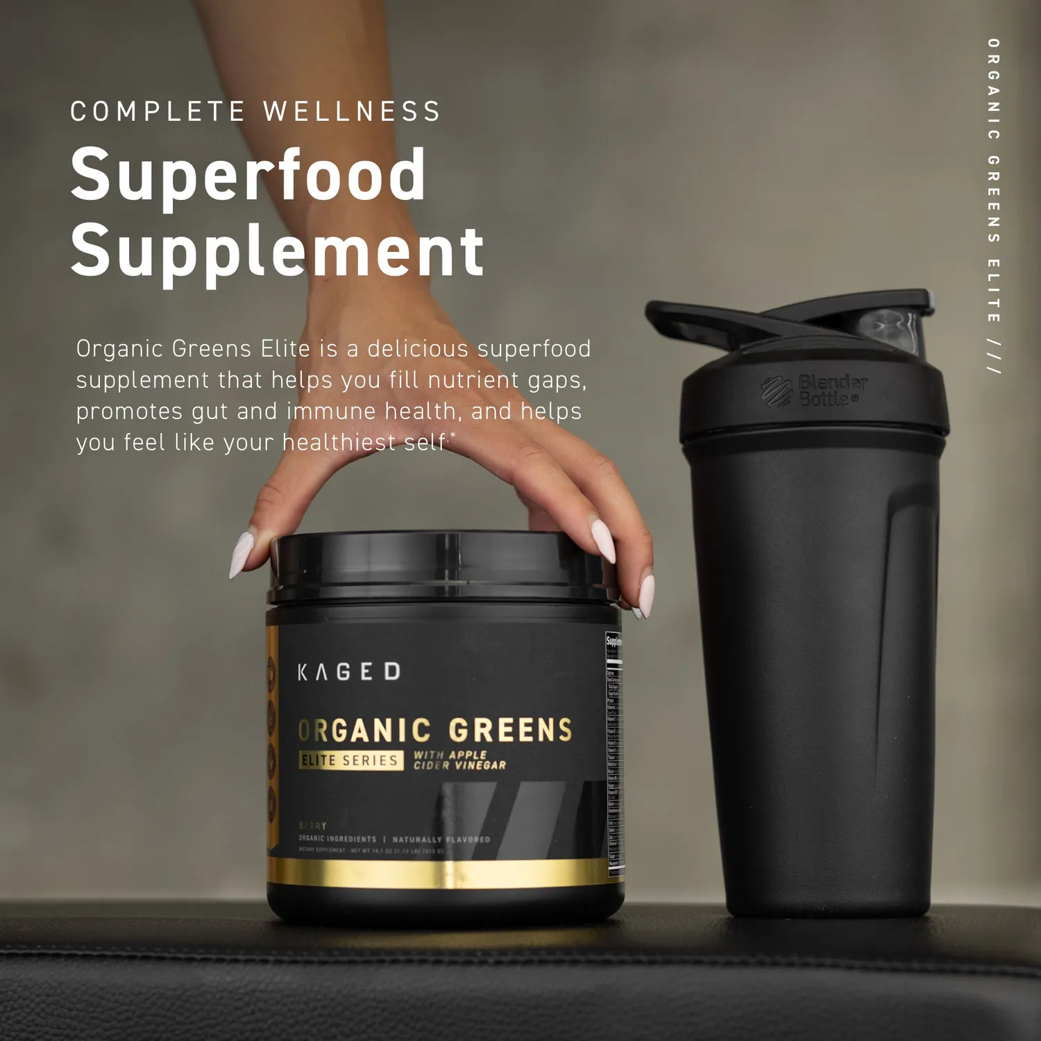 Kaged Organic Greens Elite superfood bær 30 porsjoner