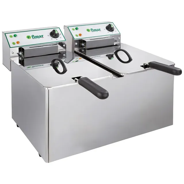 Fimar FR88N frityrkoker elektrisk dobbel 8+8 liter