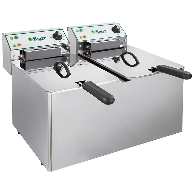 Fimar FR88N frityrkoker elektrisk dobbel 8+8 liter
