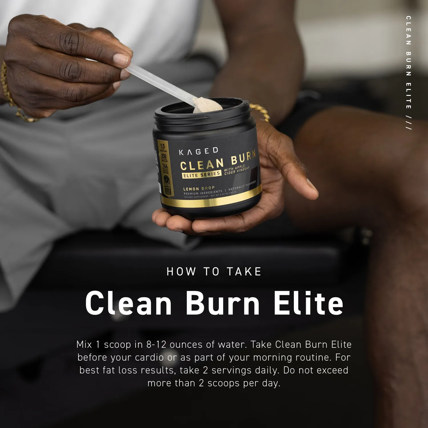 Kaged Clean Burn Elite fettforbrenner strawberry lemonade 30 porsjoner